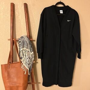 Nike long sweatshirt cardigan